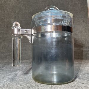 Pyrex Glass Percolator Vintage Coffee Pot & Lid Only. 6 Cup Capacity. ￼
